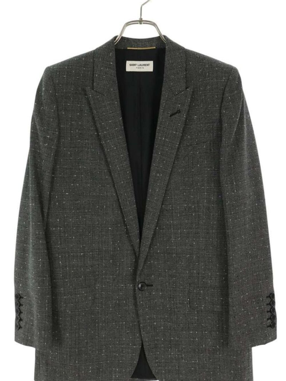 Saint Laurent Paris Check Tailored Jacket